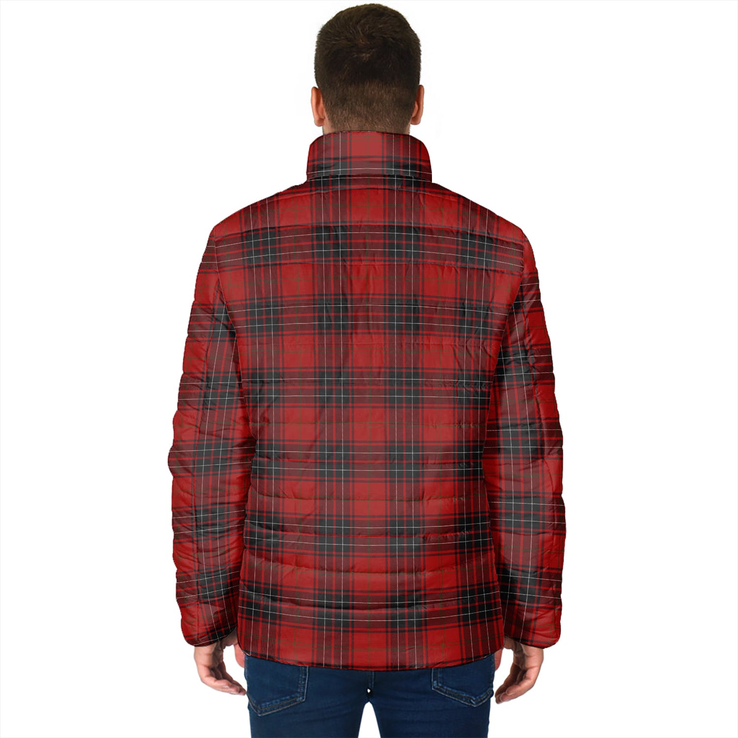 Wemyss Tartan Padded Jacket with Family Crest - Tartan Vibes Clothing