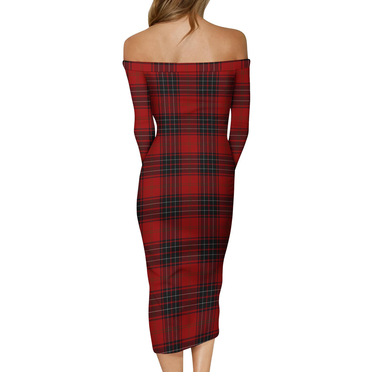 Wemyss Tartan Off Shoulder Lady Dress - Tartan Vibes Clothing