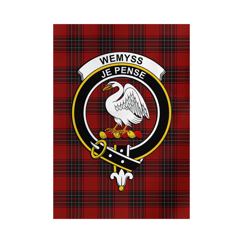 wemyss-tartan-flag-with-family-crest