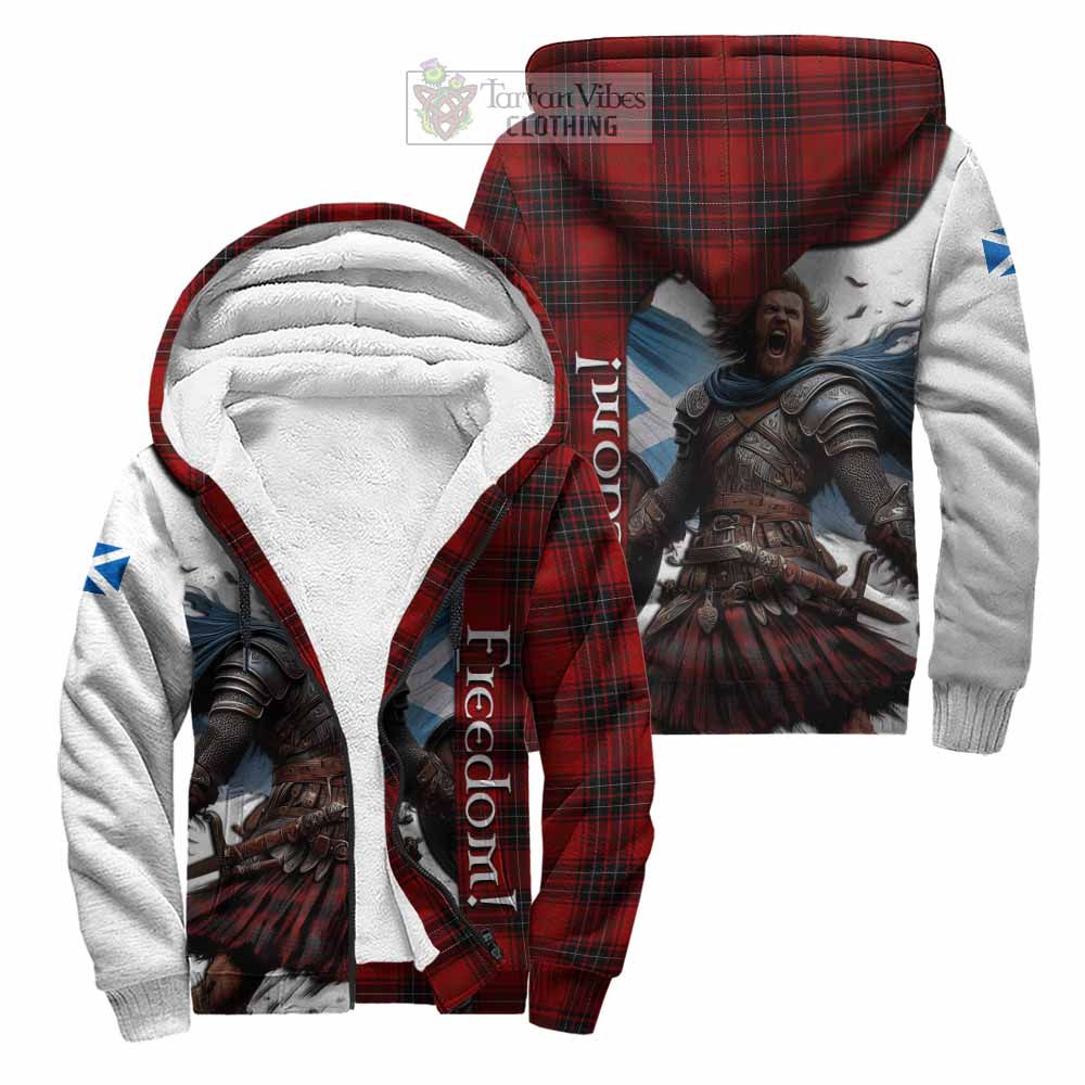 Tartan Vibes Clothing Wemyss Crest Tartan Sherpa Hoodie Inspired by the Freedom of Scottish Warrior