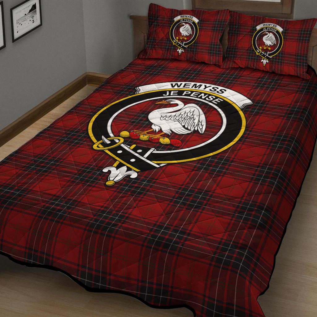 Wemyss Tartan Quilt Bed Set with Family Crest - Tartan Vibes Clothing