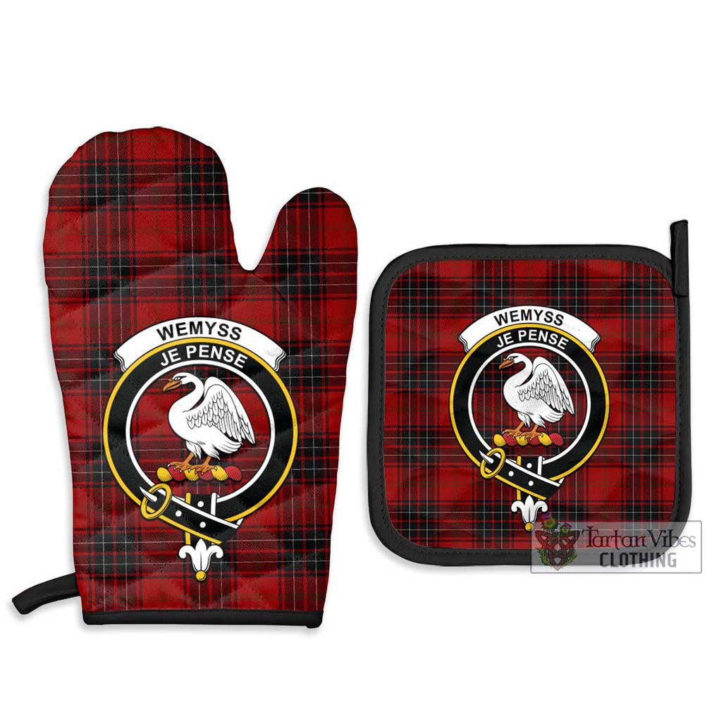Wemyss Tartan Combo Oven Mitt & Pot-Holder with Family Crest - Tartan Vibes Clothing