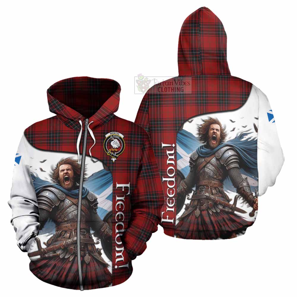 Tartan Vibes Clothing Wemyss Crest Tartan Hoodie Inspired by the Freedom of Scottish Warrior