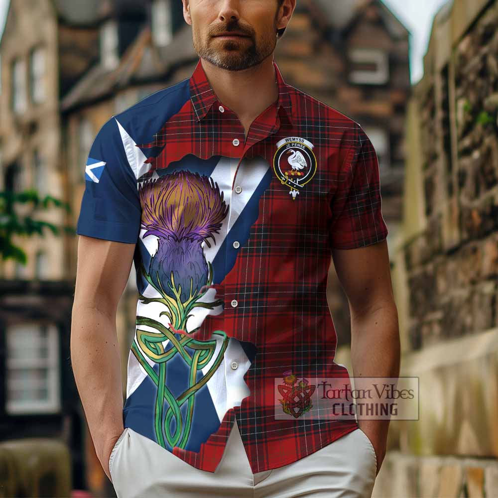 Wemyss Tartan Family Crest Hawaiian Shirt Scottish Thistle Celtic Inspired - Tartan Vibes Clothing