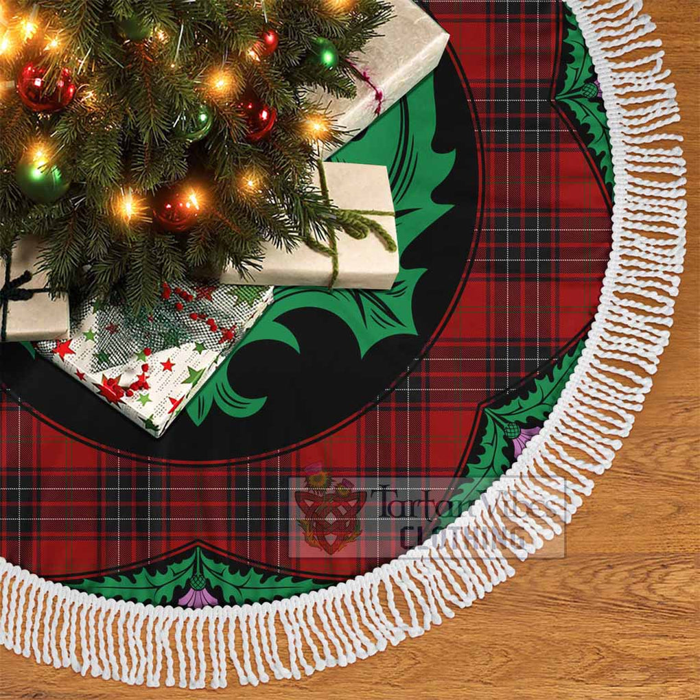 Tartan Vibes Clothing Wemyss Tartan Christmas Tree Skirt Scottish Thistle Style