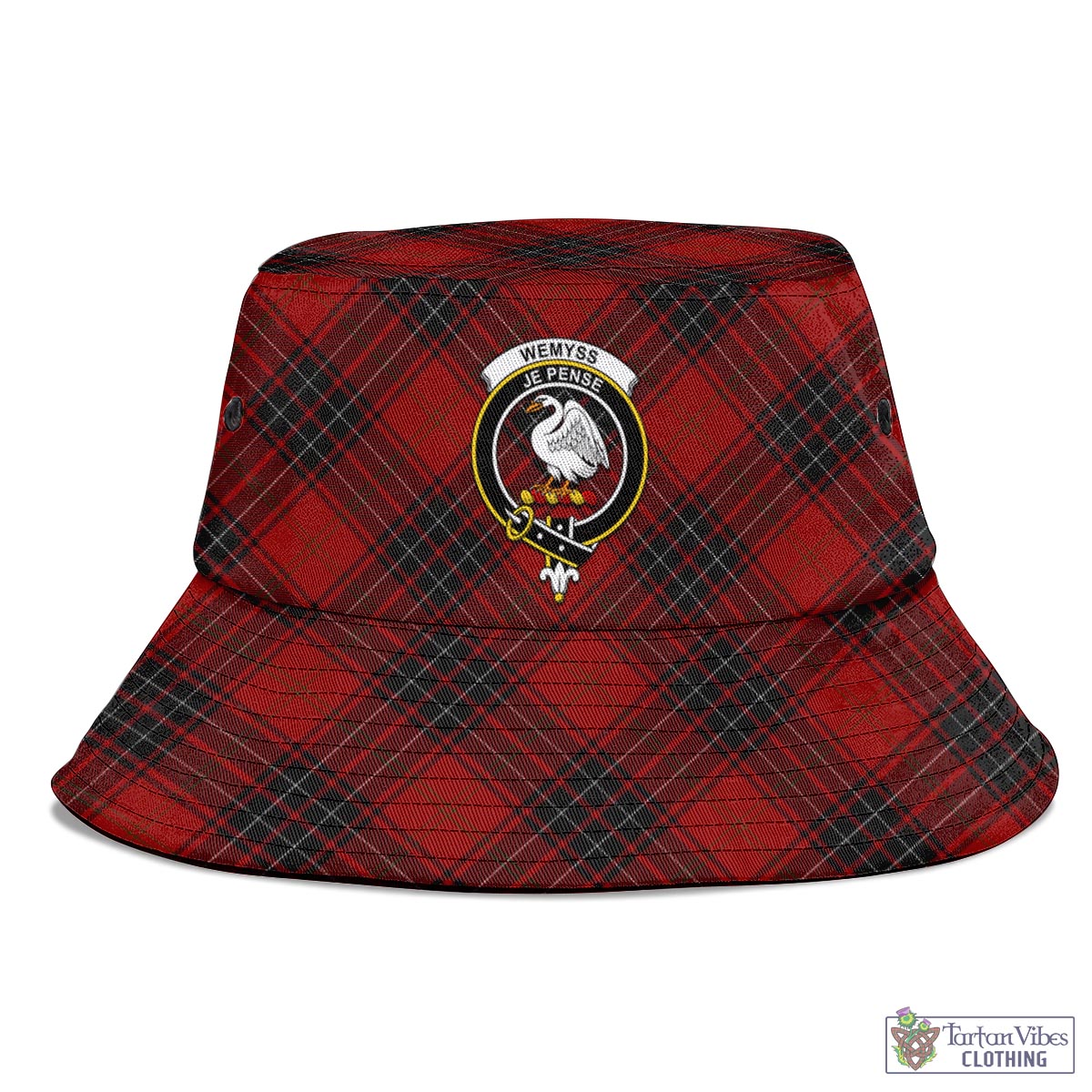 Tartan Vibes Clothing Wemyss Tartan Bucket Hat with Family Crest