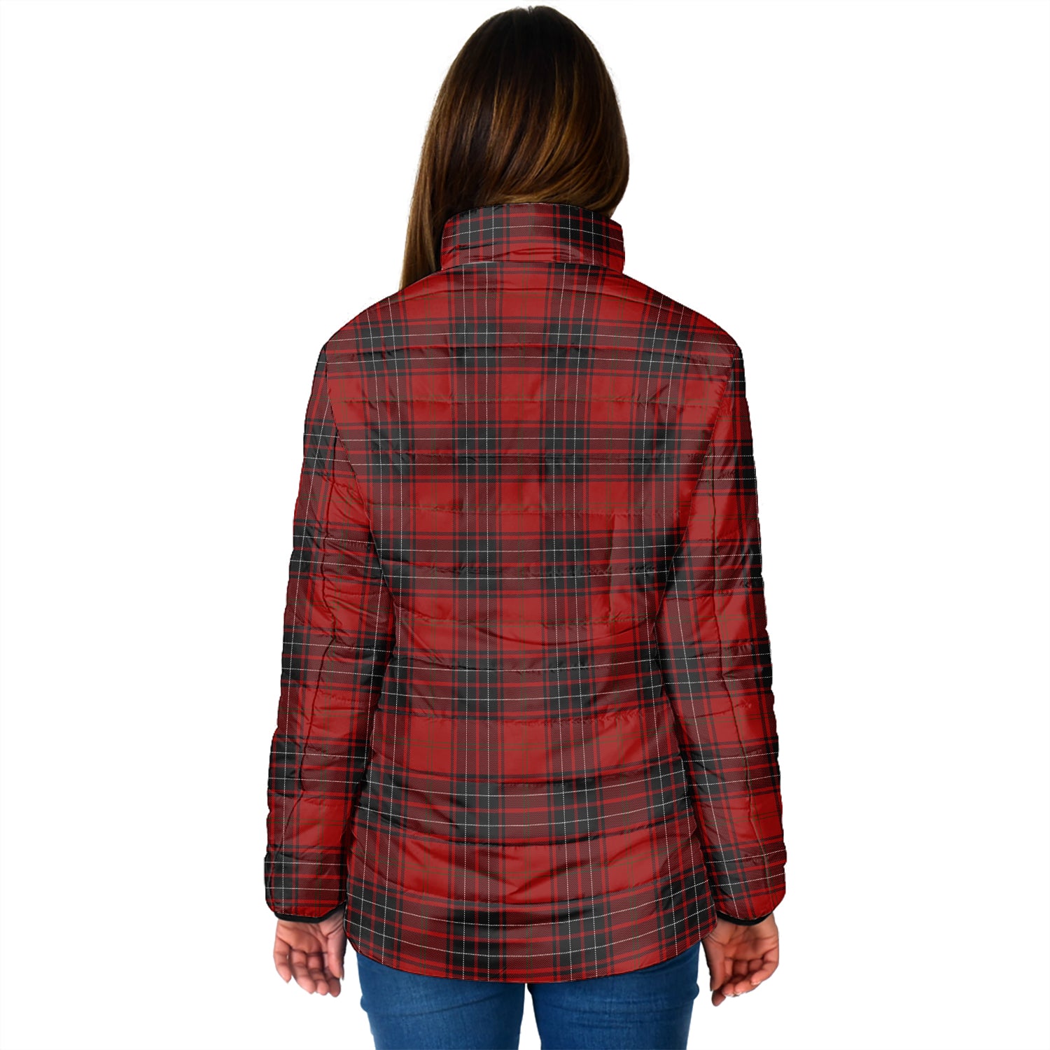 Wemyss Tartan Padded Jacket with Family Crest - Tartan Vibes Clothing