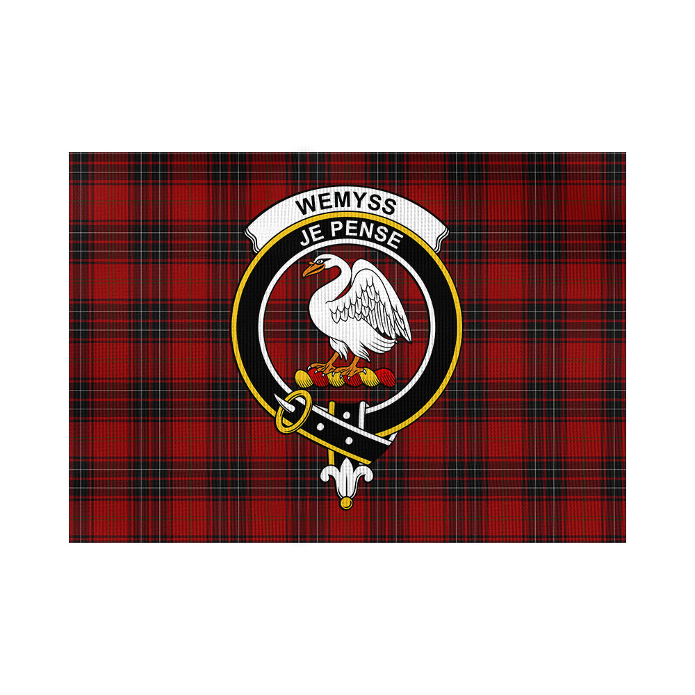 wemyss-tartan-flag-with-family-crest