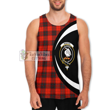 Wemyss Tartan Men's Tank Top with Family Crest Circle Style