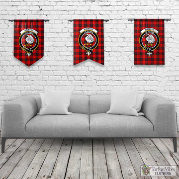 Wemyss Tartan Gonfalon, Tartan Banner with Family Crest