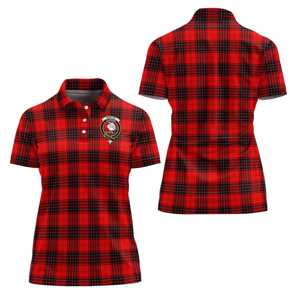 Wemyss Tartan Polo Shirt with Family Crest For Women Women - Tartan Vibes Clothing