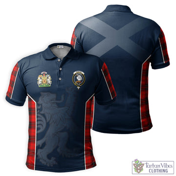 Wemyss Tartan Men's Polo Shirt with Family Crest and Lion Rampant Vibes Sport Style