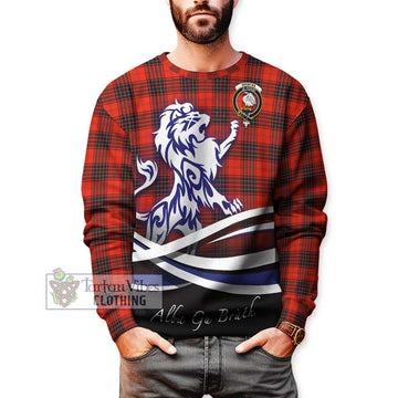 Wemyss Tartan Sweatshirt with Alba Gu Brath Regal Lion Emblem