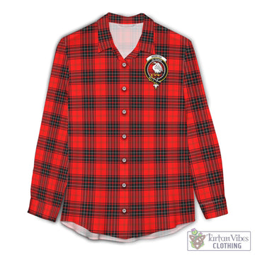 Wemyss Tartan Women's Casual Shirt with Family Crest