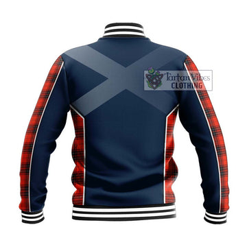 Wemyss Tartan Baseball Jacket with Family Crest and Lion Rampant Vibes Sport Style