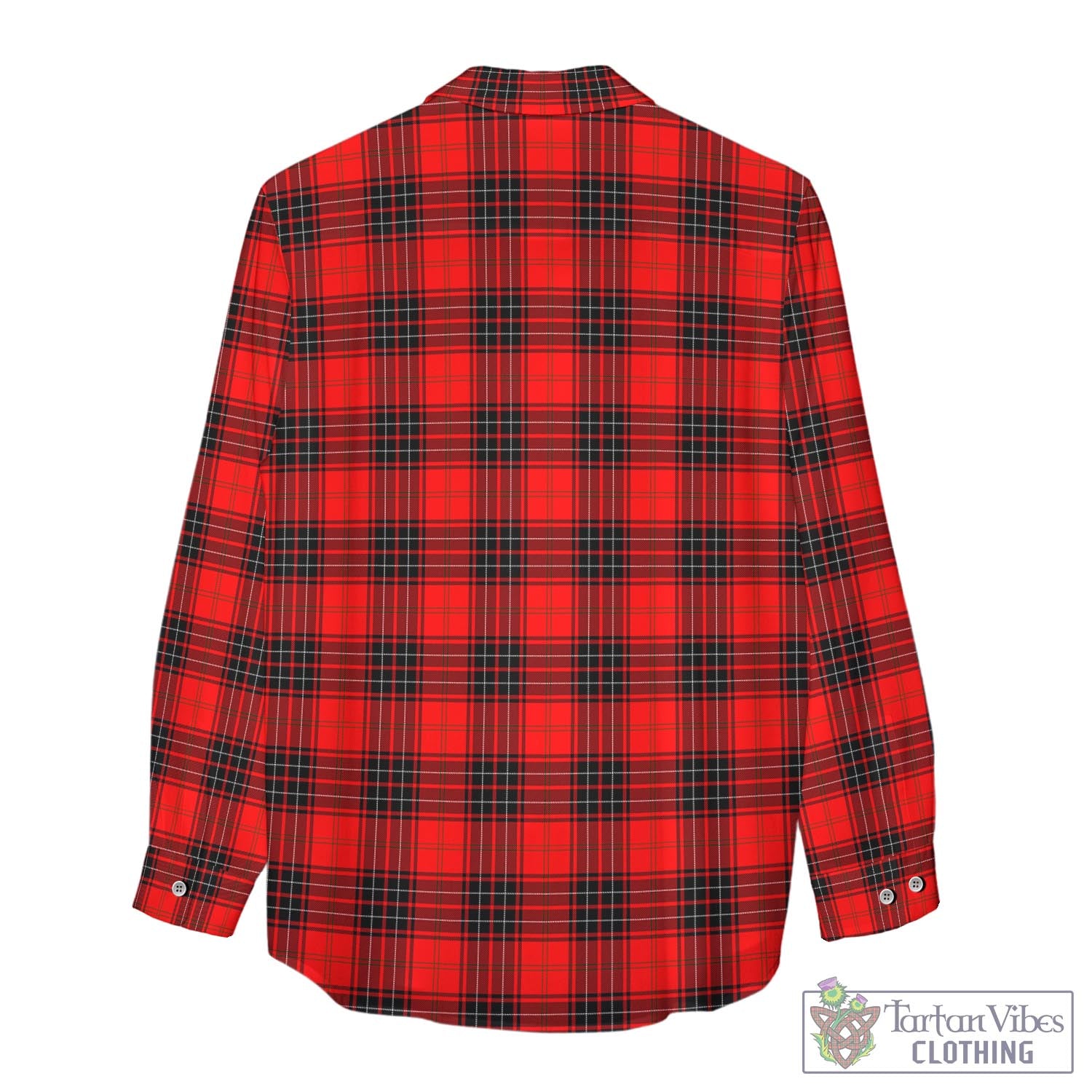 Wemyss Modern Tartan Womens Casual Shirt with Family Crest