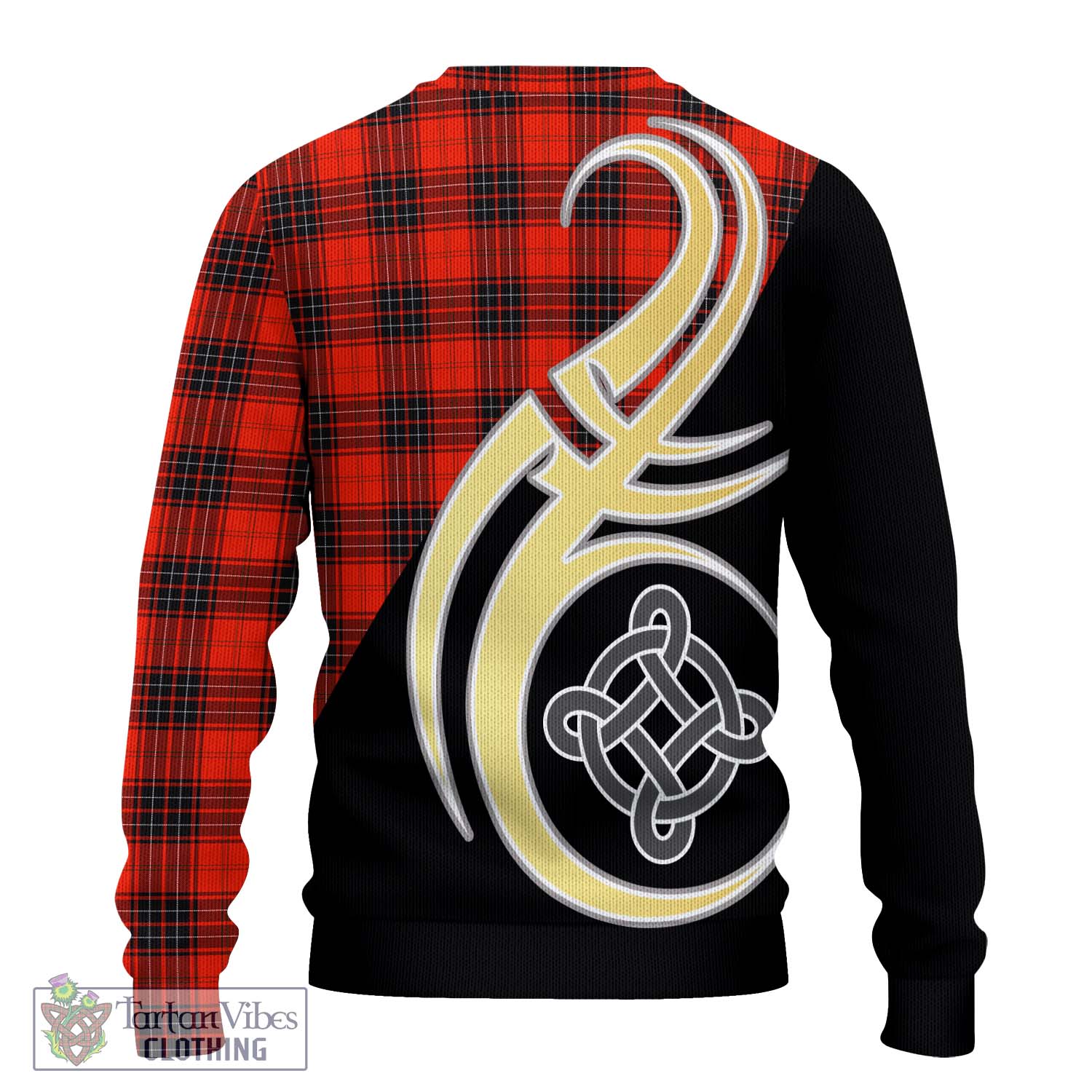 Wemyss Tartan Knitted Sweater with Family Crest and Celtic Symbol Style - Tartan Vibes Clothing