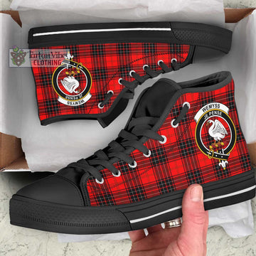 Wemyss Tartan High Top Shoes with Family Crest