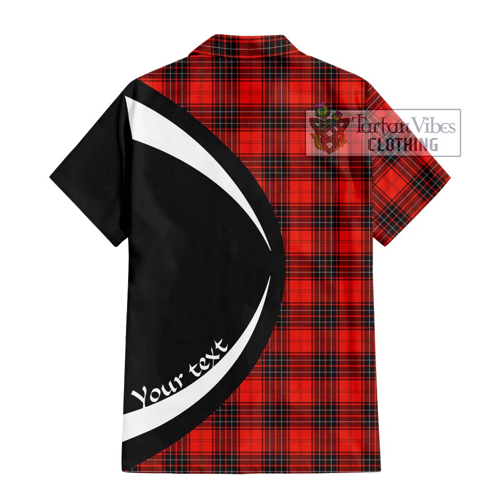 Tartan Vibes Clothing Wemyss Modern Tartan Short Sleeve Button Up with Family Crest Circle Style