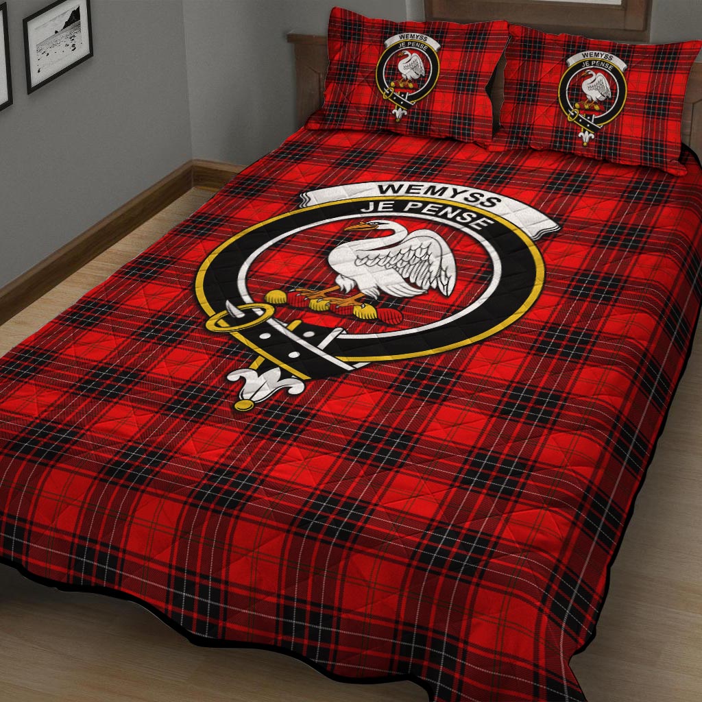 Wemyss Tartan Quilt Bed Set with Family Crest - Tartan Vibes Clothing