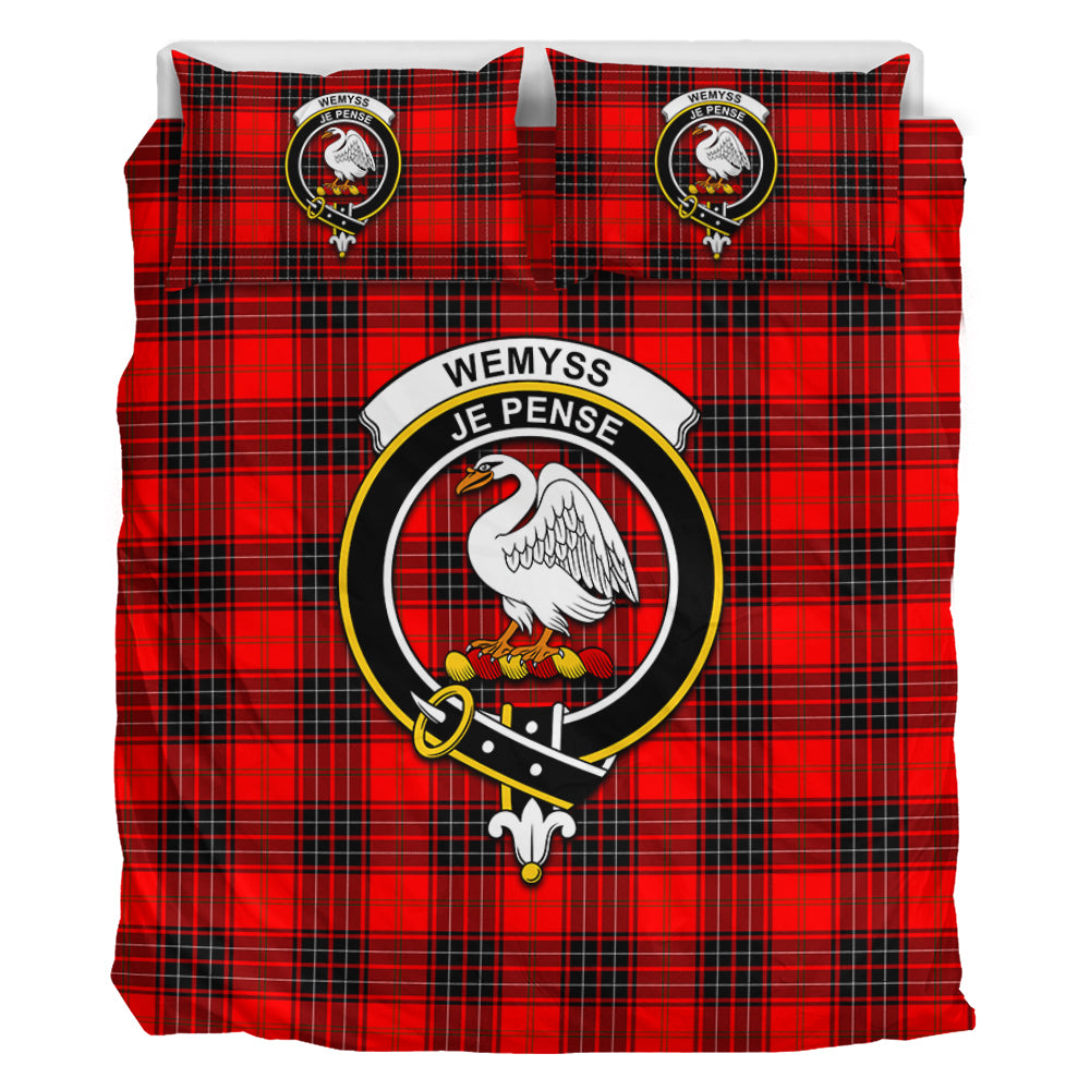 Wemyss Tartan Bedding Set with Family Crest - Tartan Vibes Clothing