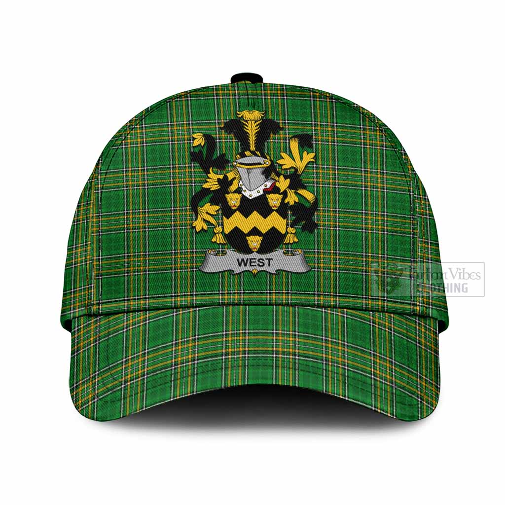 Tartan Vibes Clothing West Irish Clan Tartan Classic Cap with Coat of Arms