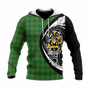 West Irish Clan Knitted Hoodie Celtic Circle Style Unisex Knitted Pullover Hoodie - Tartan Vibes Clothing
