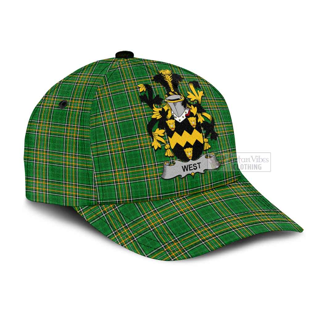 Tartan Vibes Clothing West Irish Clan Tartan Classic Cap with Coat of Arms