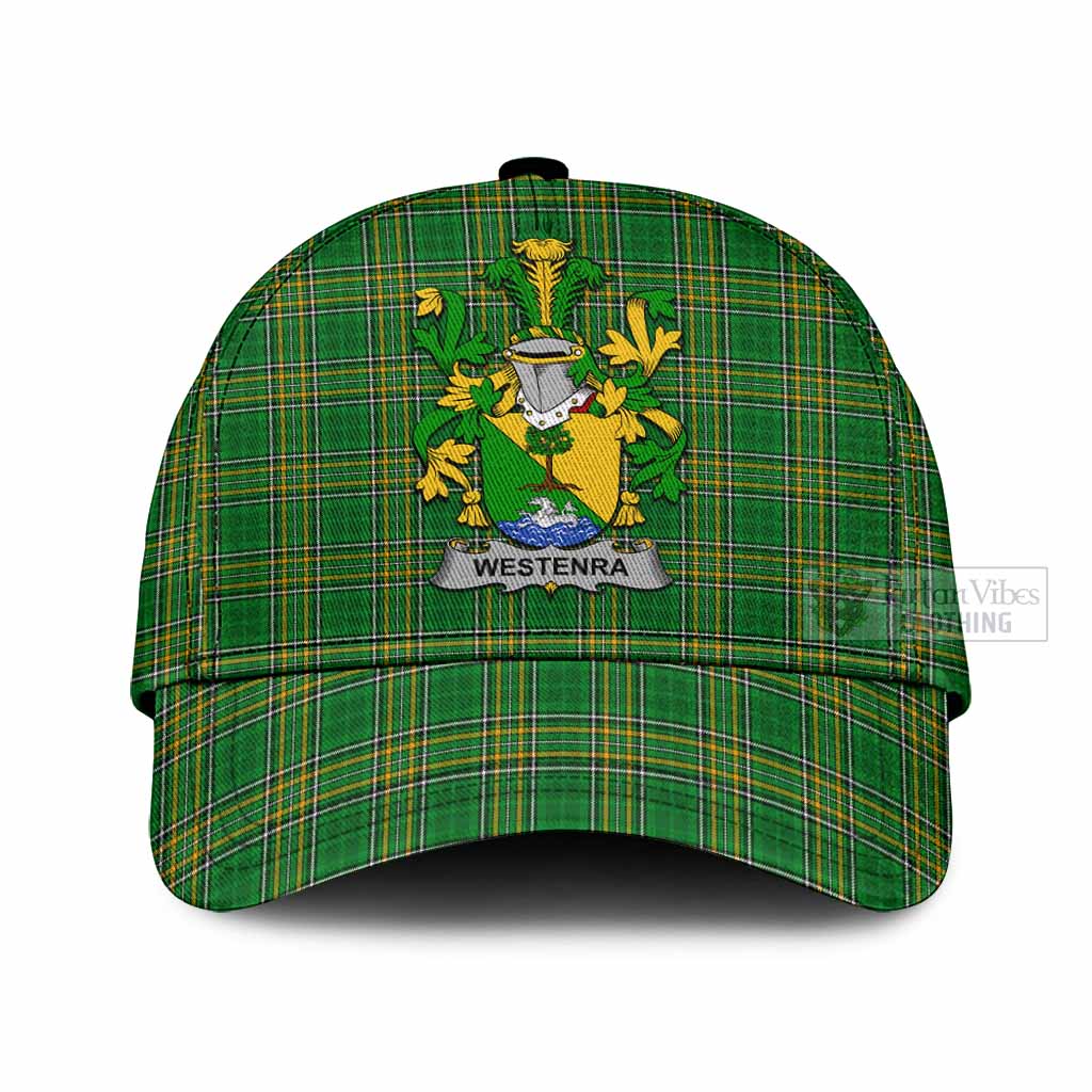 Tartan Vibes Clothing Westenra Irish Clan Tartan Classic Cap with Coat of Arms