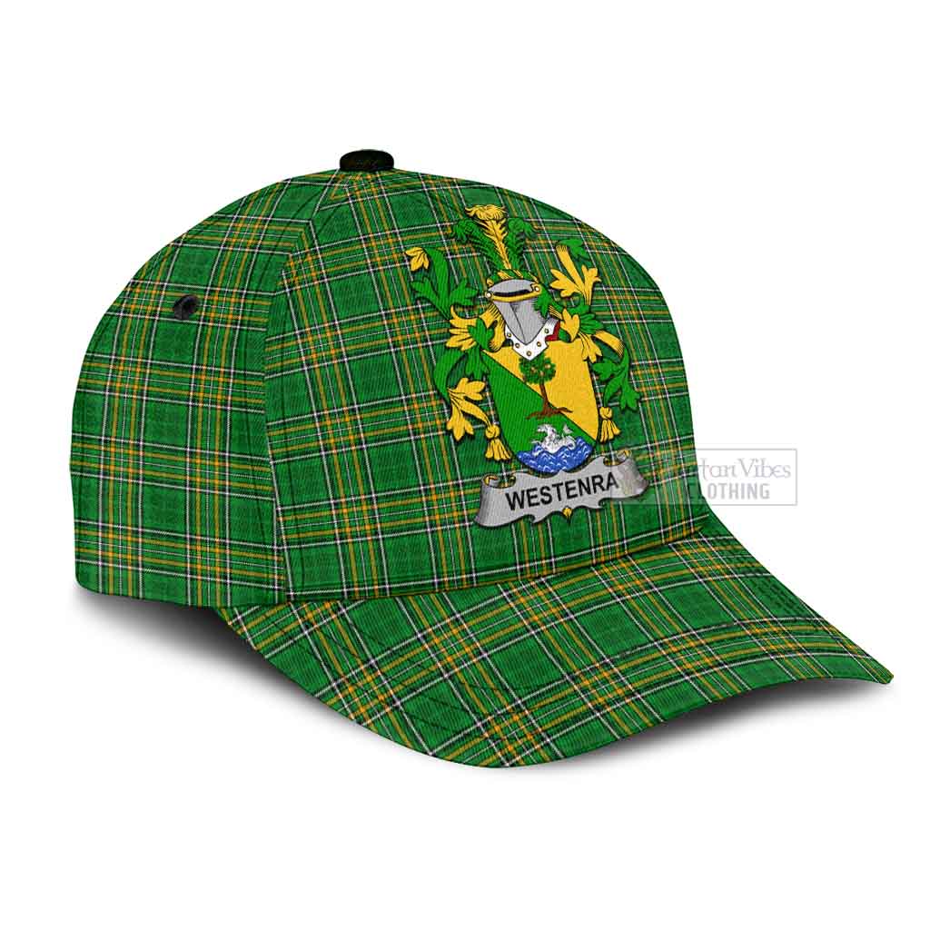 Tartan Vibes Clothing Westenra Irish Clan Tartan Classic Cap with Coat of Arms