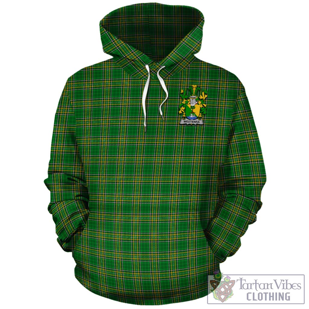 Westenra Irish Clan Tartan Hoodie with Coat of Arms - Tartan Vibes Clothing