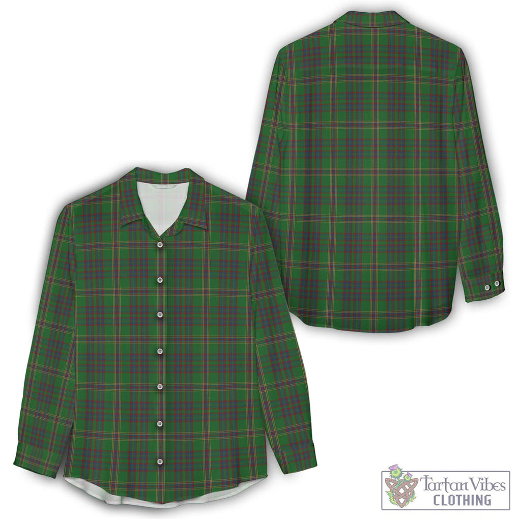 Westmeath County Ireland Tartan Womens Casual Shirt