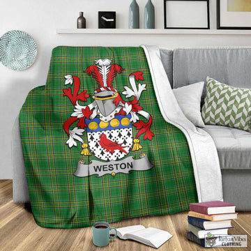 Weston Irish Clan Tartan Blanket with Coat of Arms - Tartan Vibes Clothing