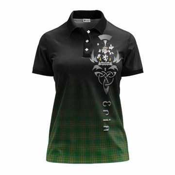Westropp Irish Clan Women's Polo Shirt with Coat of Arms Erin Go Bragh Celtic Inspired Women - Tartan Vibes Clothing