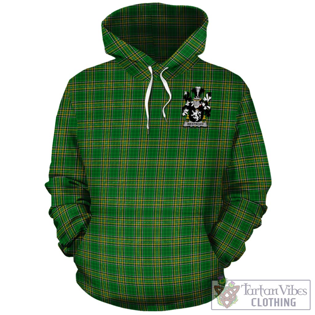 Westropp Irish Clan Tartan Hoodie with Coat of Arms - Tartan Vibes Clothing