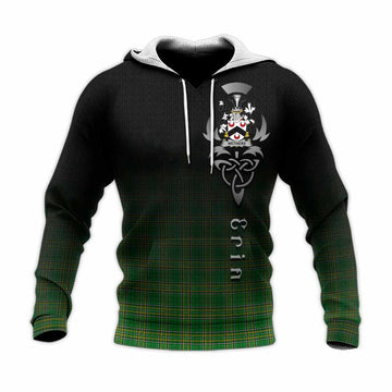 Wethers Irish Clan Knitted Hoodie with Coat of Arms Erin Go Bragh Celtic Inspired Unisex Knitted Pullover Hoodie - Tartan Vibes Clothing