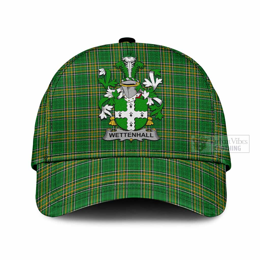 Tartan Vibes Clothing Wettenhall Irish Clan Tartan Classic Cap with Coat of Arms