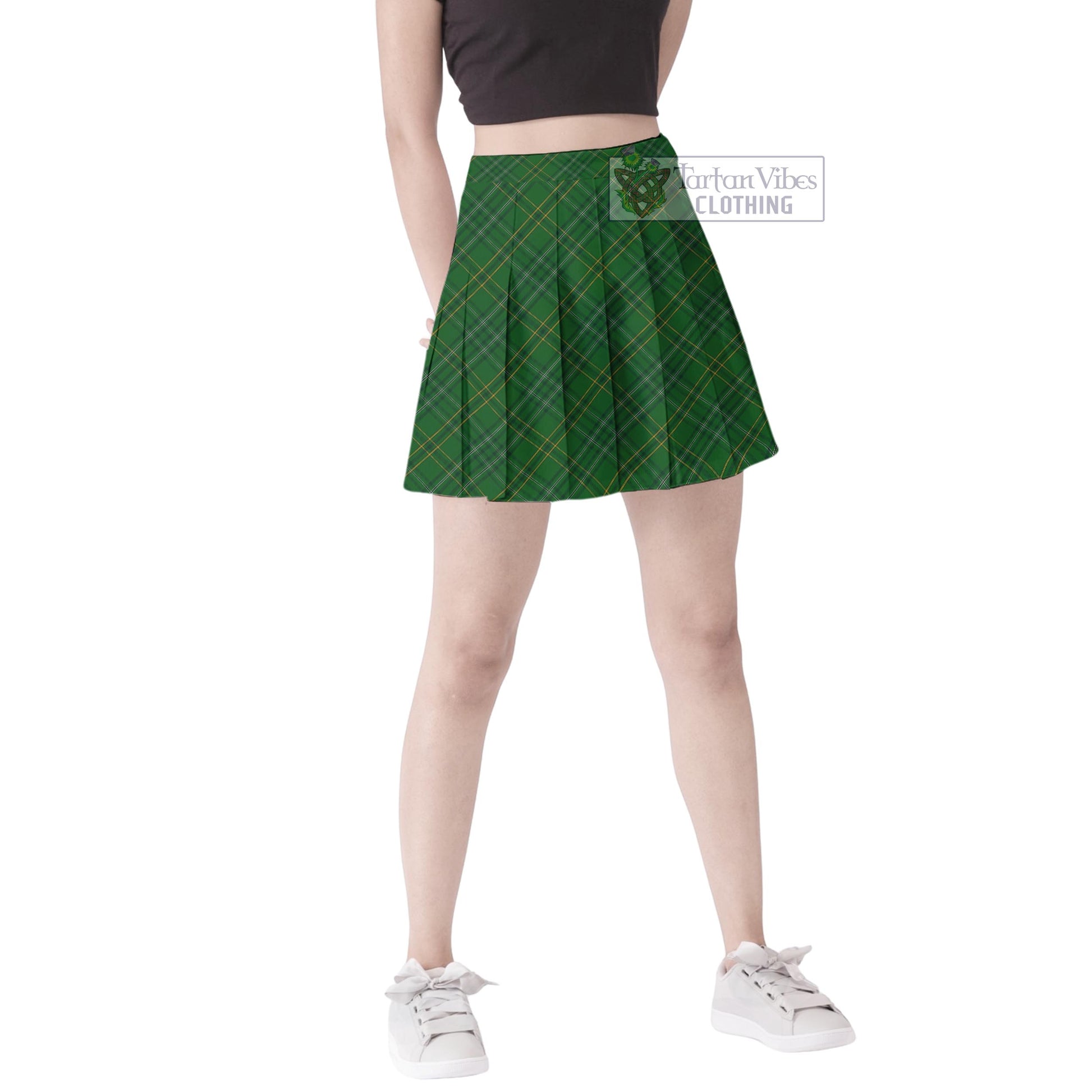 Tartan Vibes Clothing Wexford County Ireland Tartan Women's Plated Mini Skirt