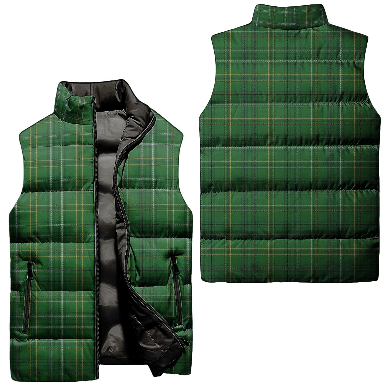 Wexford County Ireland Tartan Sleeveless Puffer Jacket Unisex - Tartanvibesclothing