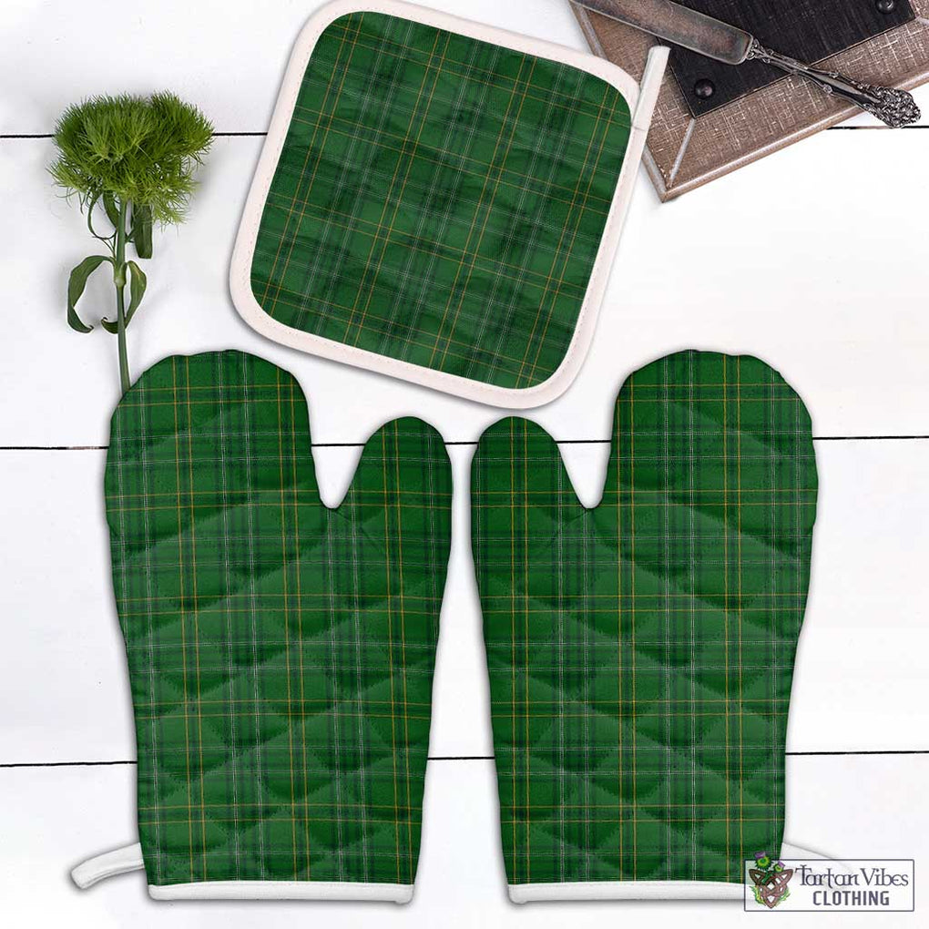 Wexford County Ireland Tartan Combo Oven Mitt & Pot-Holder Combo 1 Oven Mitt & 1 Pot-Holder White - Tartan Vibes Clothing