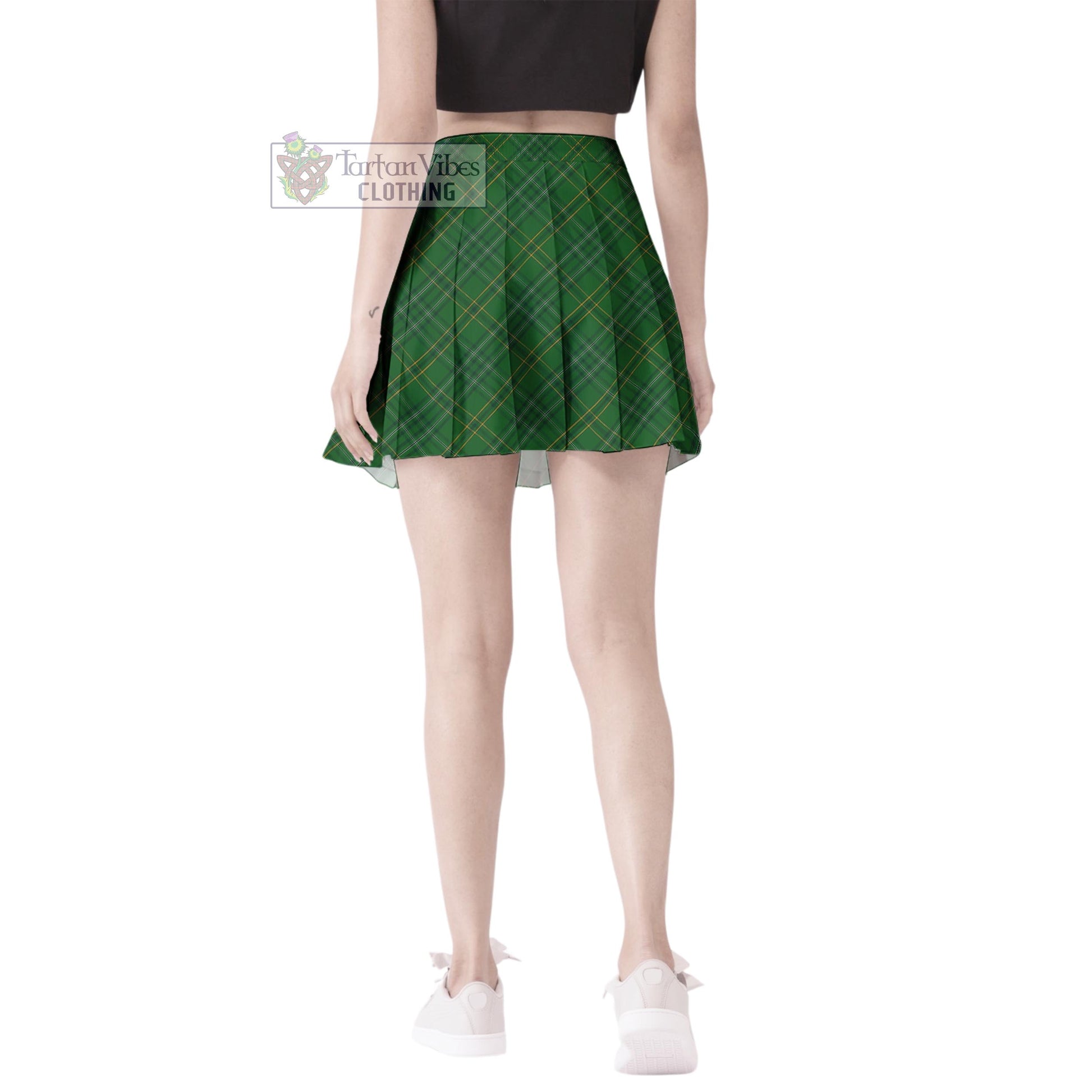 Tartan Vibes Clothing Wexford County Ireland Tartan Women's Plated Mini Skirt