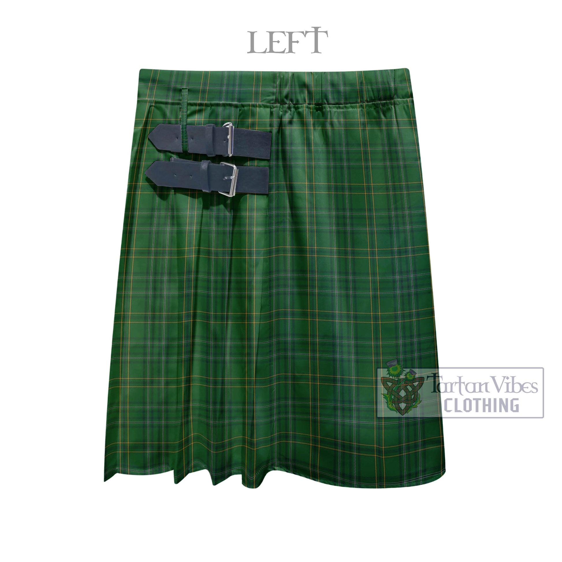 Tartan Vibes Clothing Wexford County Ireland Tartan Men's Pleated Skirt - Fashion Casual Retro Scottish Style