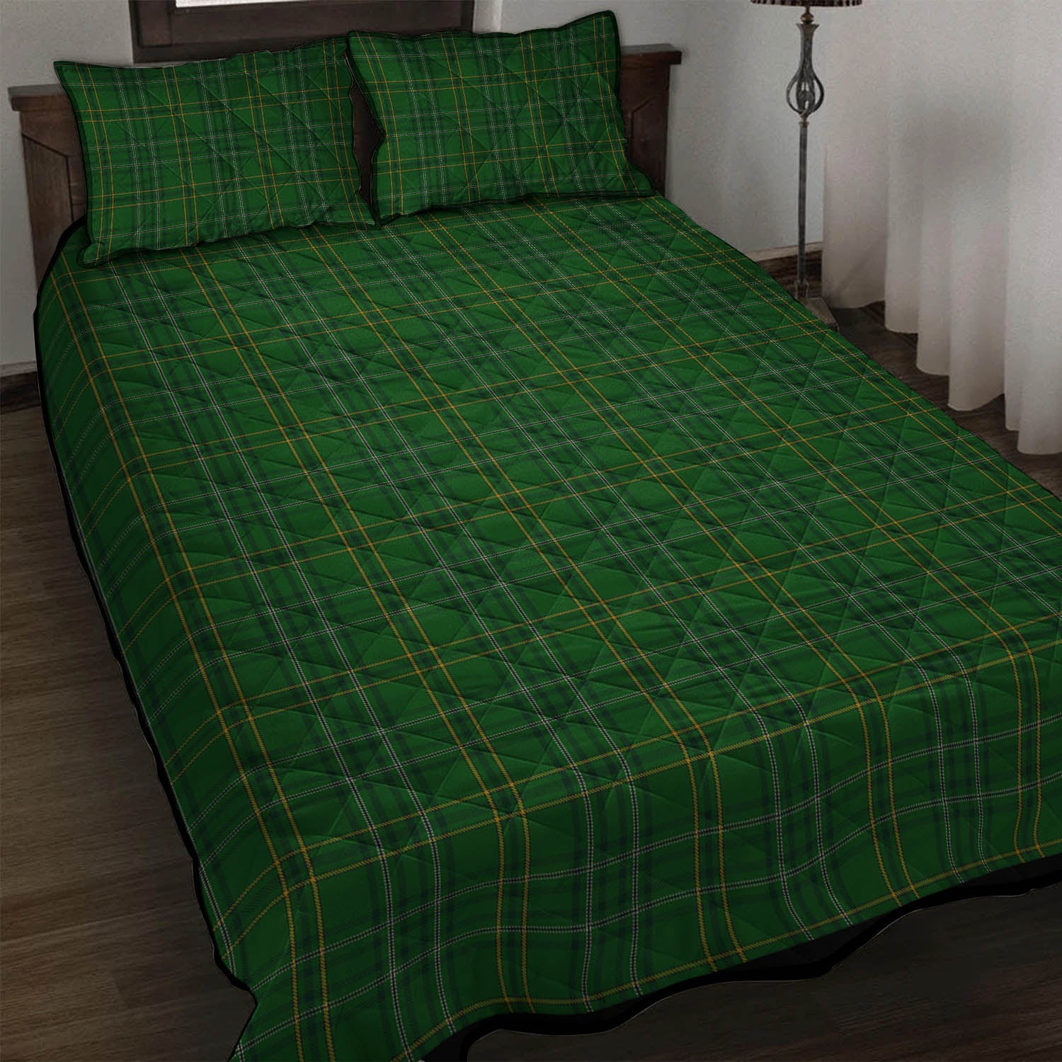 Wexford County Ireland Tartan Quilt Bed Set - Tartan Vibes Clothing