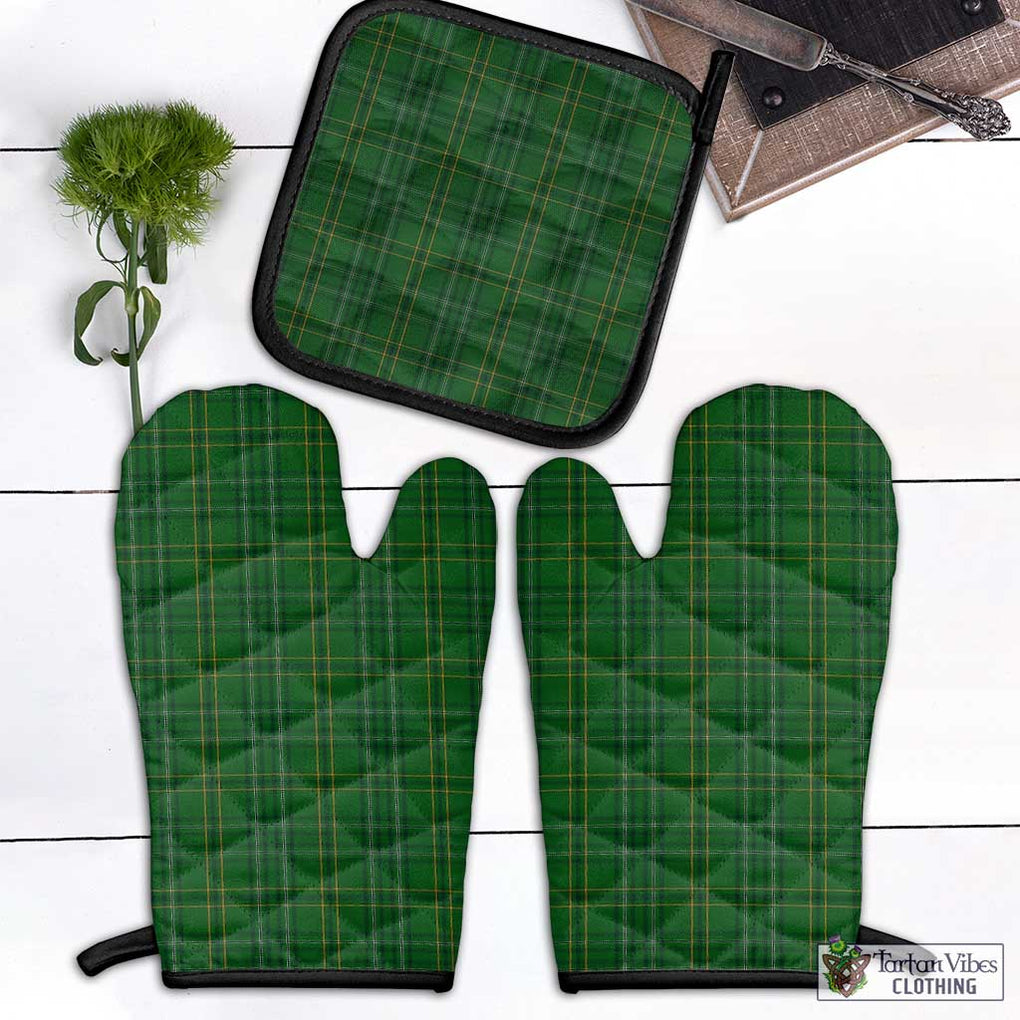 Wexford County Ireland Tartan Combo Oven Mitt & Pot-Holder Combo 1 Oven Mitt & 1 Pot-Holder Black - Tartan Vibes Clothing