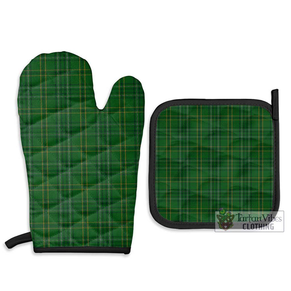 Wexford County Ireland Tartan Combo Oven Mitt & Pot-Holder Combo 1 Oven Mitt & 2 Pot-Holder Black - Tartan Vibes Clothing