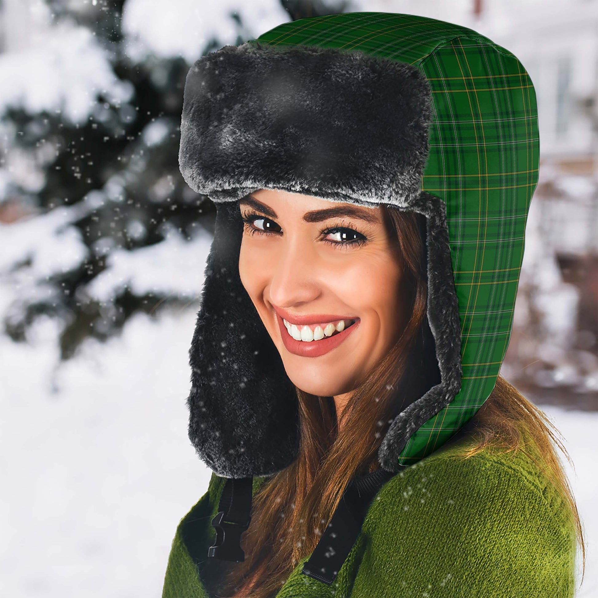 Wexford County Ireland Tartan Winter Trapper Hat - Tartanvibesclothing