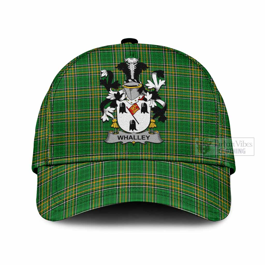 Tartan Vibes Clothing Whalley Irish Clan Tartan Classic Cap with Coat of Arms