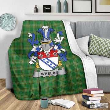 Whelan Irish Clan Tartan Blanket with Coat of Arms