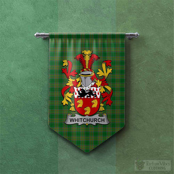 Whitchurch Irish Clan Tartan Gonfalon, Tartan Banner with Coat of Arms Chevron - Tartan Vibes Clothing