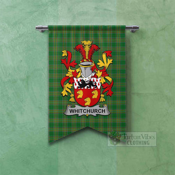 Whitchurch Irish Clan Tartan Gonfalon, Tartan Banner with Coat of Arms Fishtail - Tartan Vibes Clothing
